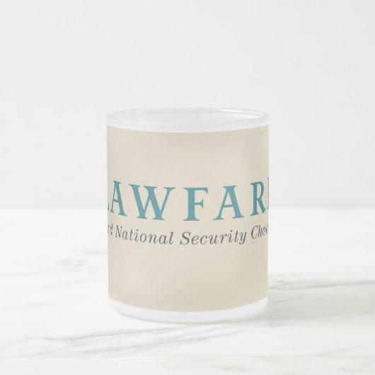 De Lawfare Frosted Glass Mok (Center)