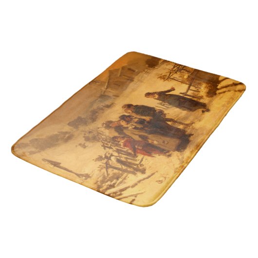 De lawine (door Gerolamo Induno) Badmat (Gekanteld)