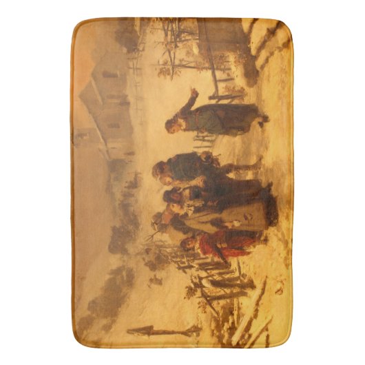 De lawine (door Gerolamo Induno) Badmat (Voorkant Verticaal)