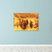 De lawine (door Gerolamo Induno) Canvas Afdruk (Insitu (Houten vloer))