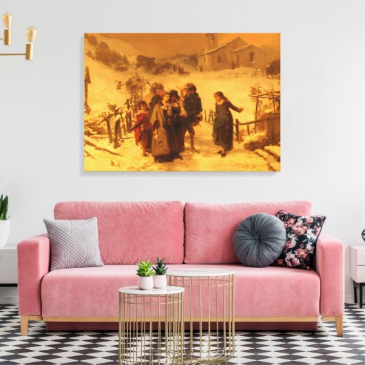 De lawine (door Gerolamo Induno) Canvas Afdruk (Insitu (Woonkamer))