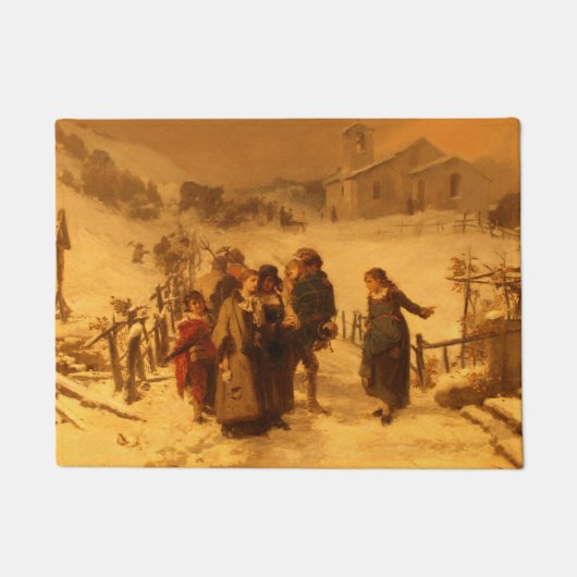 De lawine (door Gerolamo Induno) Deurmat (Voorkant)