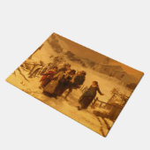 De lawine (door Gerolamo Induno) Deurmat (Schuin)