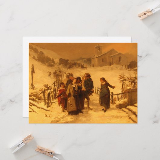 De lawine (door Gerolamo Induno) Kaart (Voorkant / Achterkant in situ)