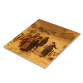 De lawine in de winter (door Gerolamo Induno) Tegeltje (Zijkant)