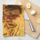 De lawine in de winter (door Gerolamo Induno) Theedoek (Quarter Fold)