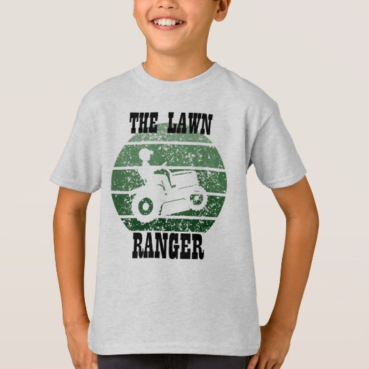De Lawn Ranger Grappig grasmaaien T-shirt (Voorkant)