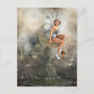 De Lazy Moon Fairy Briefkaart