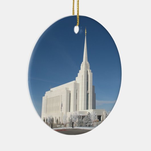 De LDS-tempel van Rexburg Keramisch Ornament (Rechts)