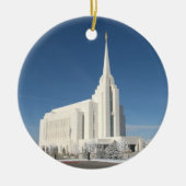 De LDS-tempel van Rexburg Keramisch Ornament (Voorkant)