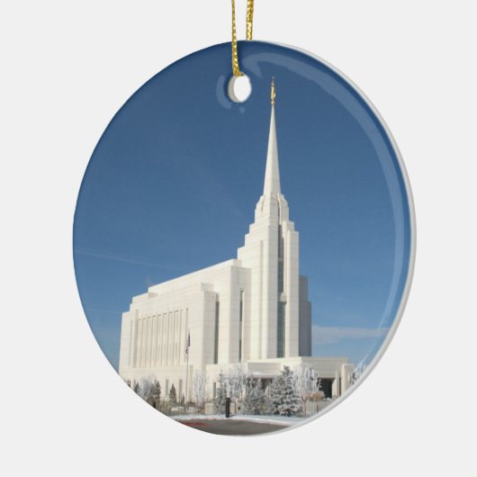 De LDS-tempel van Rexburg Keramisch Ornament (Links)