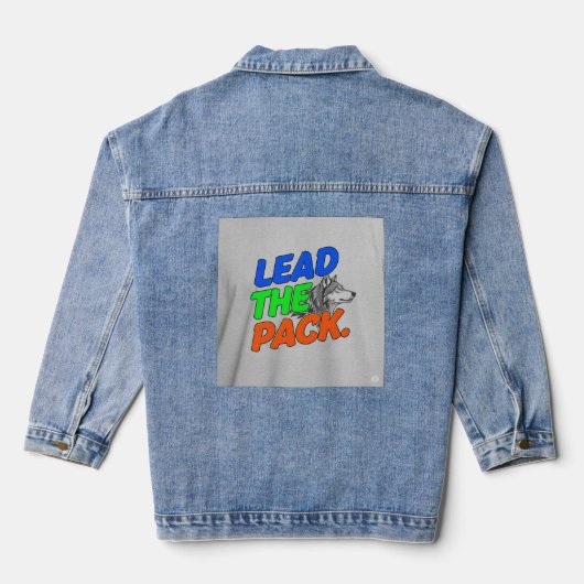 De Lead the Pack, T-shirt. Denim Jacket (Achterkant)