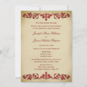 De  Leaf Scroll van de Uitnodiging van de bruiloft (Voorkant)