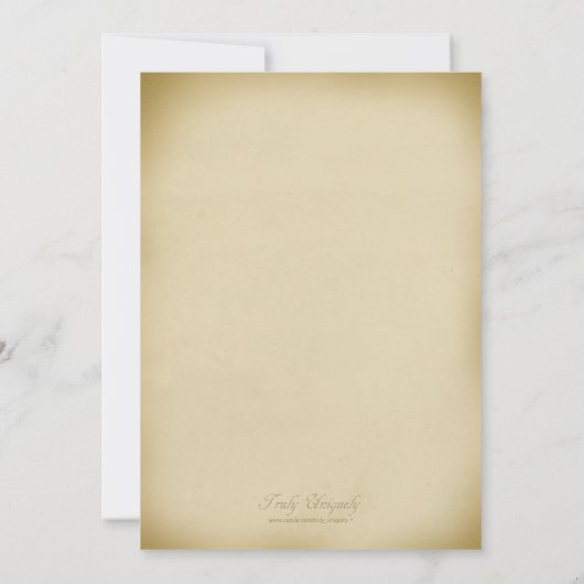 De  Leaf Scroll van de Uitnodiging van de bruiloft (Achterkant)