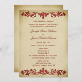 De  Leaf Scroll van de Uitnodiging van de bruiloft (Voorkant / Achterkant)