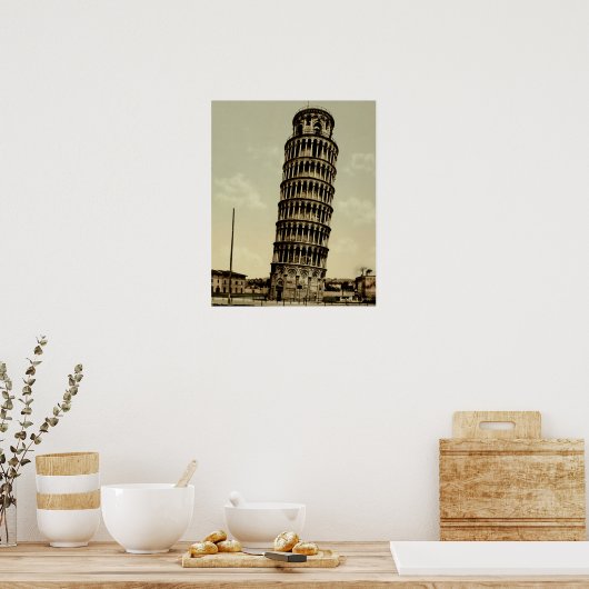 De Leaning Tower Pisa Italië Poster (Keuken)