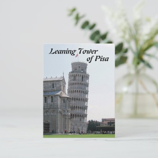 De Leaning Tower van Pisa Briefkaart (Staand voorkant)