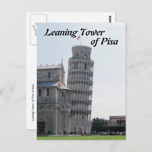 De Leaning Tower van Pisa Briefkaart (Voorkant / Achterkant)