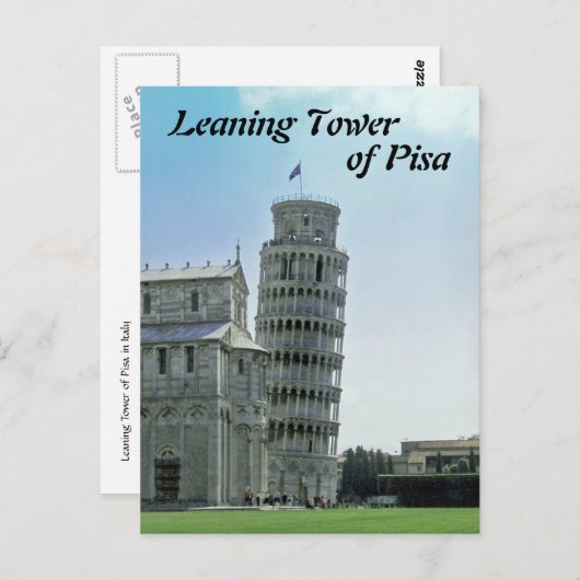 De Leaning Tower van Pisa Briefkaart (Voorkant / Achterkant)