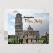 De Leaning Tower van Pisa, Italië Briefkaart (Voorkant / Achterkant)