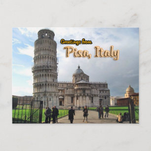 De Leaning Tower van Pisa, Italië Briefkaart