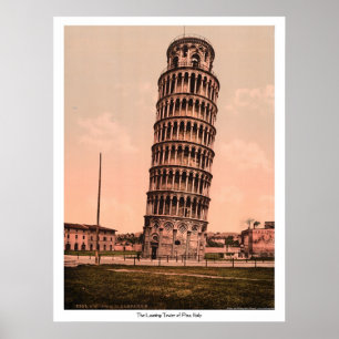 De Leaning Tower van Pisa, Italië Poster