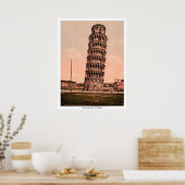 De Leaning Tower van Pisa, Italië Poster (Keuken)
