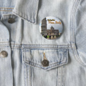 De Leaning Tower van Pisa, Italië Ronde Button 5,7 Cm (In situ)