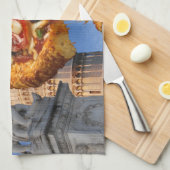 De Leaning Tower van Pizza (Pisa) Theedoek (Quarter Fold)