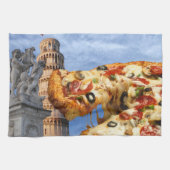 De Leaning Tower van Pizza (Pisa) Theedoek (Horizontaal)