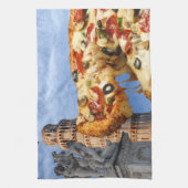 De Leaning Tower van Pizza (Pisa) Theedoek (Verticaal)