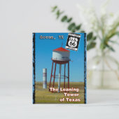 De Leaning Tower van Texas in Groom - Highway 66 Briefkaart (Staand voorkant)