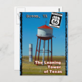De Leaning Tower van Texas in Groom - Highway 66 Briefkaart (Voorkant / Achterkant)