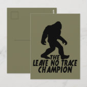 De Leave No Trace Kampioen Funny Bigfoot Briefkaart (Voorkant / Achterkant)