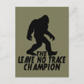 De Leave No Trace Kampioen Funny Bigfoot Briefkaart (Voorkant)