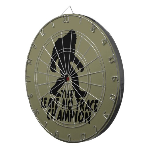 De Leave No Trace Kampioen Grappige Bigfoot Dartbord (Voorkant Rechts)