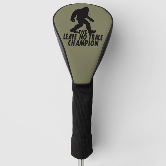 De Leave No Trace Kampioen Grappige Bigfoot Golfheadcover (Voorkant)