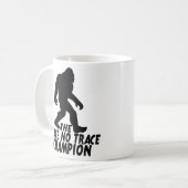 De Leave No Trace Kampioen Grappige Bigfoot Koffiemok (Voorkant links)