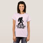 De Leave No Trace Kampioen Grappige Bigfoot T-shirt (Voorkant volledig)