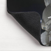 De ledemaat van de aarde snijdt een Soyuz ruimteva Muismat (Hoek)