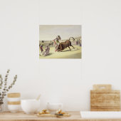 De leder- of Salta Tras Cuernos, 1865 (kleurenlith Poster (Keuken)