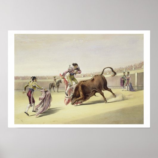 De leder- of Salta Tras Cuernos, 1865 (kleurenlith Poster (Voorkant)