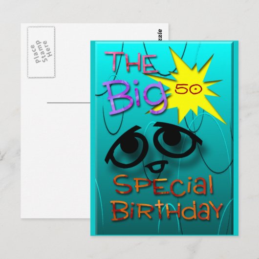 De leeftijd aanpassen briefkaart (Voorkant / Achterkant)