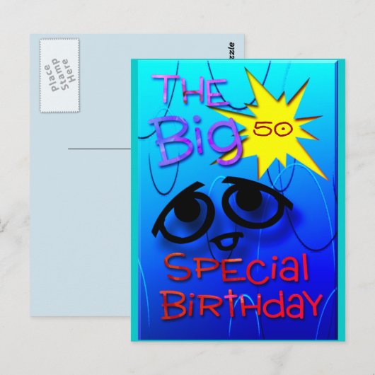 De leeftijd aanpassen briefkaart (Voorkant / Achterkant)