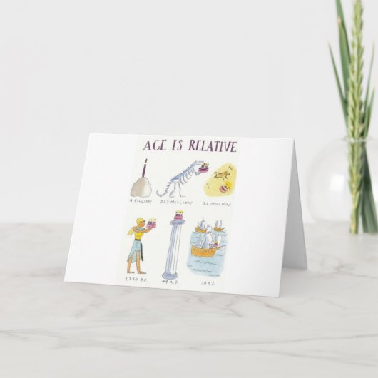 De leeftijd is Relatief Kaart (Voorkant)