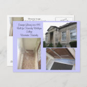 De leeftijd tonen... Carnegie Library Aankondigingskaart (Voorkant / Achterkant)