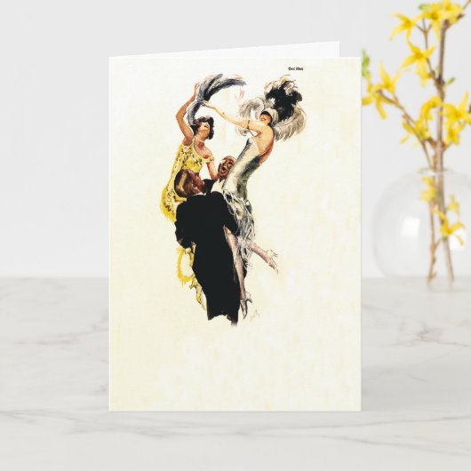 De Leeftijd van de de jaren '20Jazz van het art Kaart (Gele Bloem)