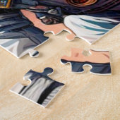 DE LEEFTIJD VAN DE STAAL-FRANSE BULLDOG 3 LEGPUZZEL (Zijkant)