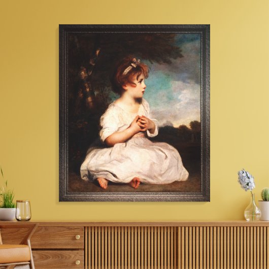 De leeftijd van Innocence door Joshua Reynolds Canvas Afdruk (Insitu (Woonkamer))