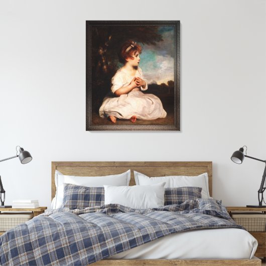 De leeftijd van Innocence door Joshua Reynolds Canvas Afdruk (Insitu (Slaapkamer))